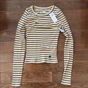 NWT Hollister longsleeve fitted striped top
